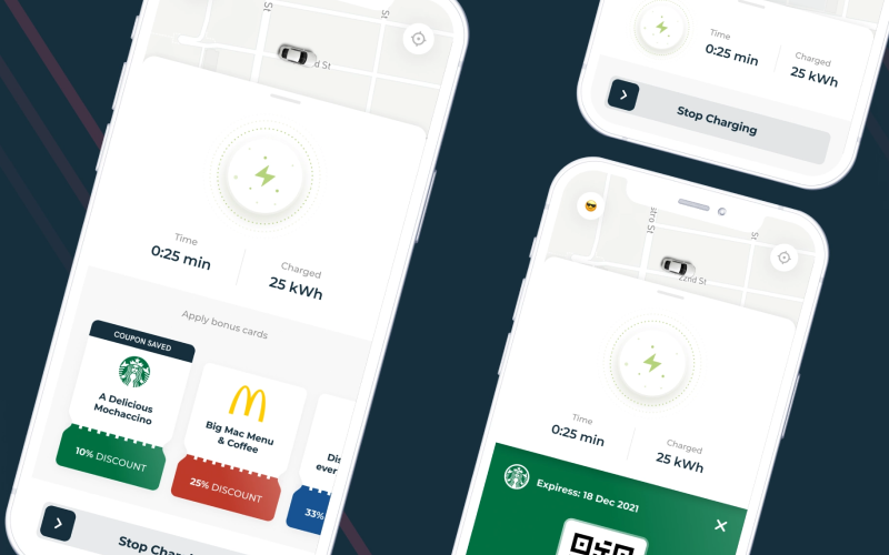 JUCR - Electric vehicle - mobile app screenshot 1