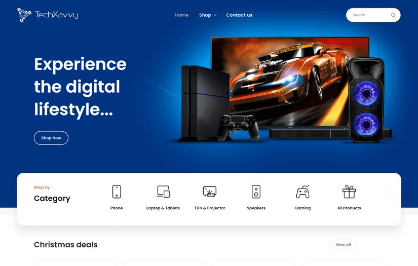 Ecommerce Website for Electronics Store screenshot 1