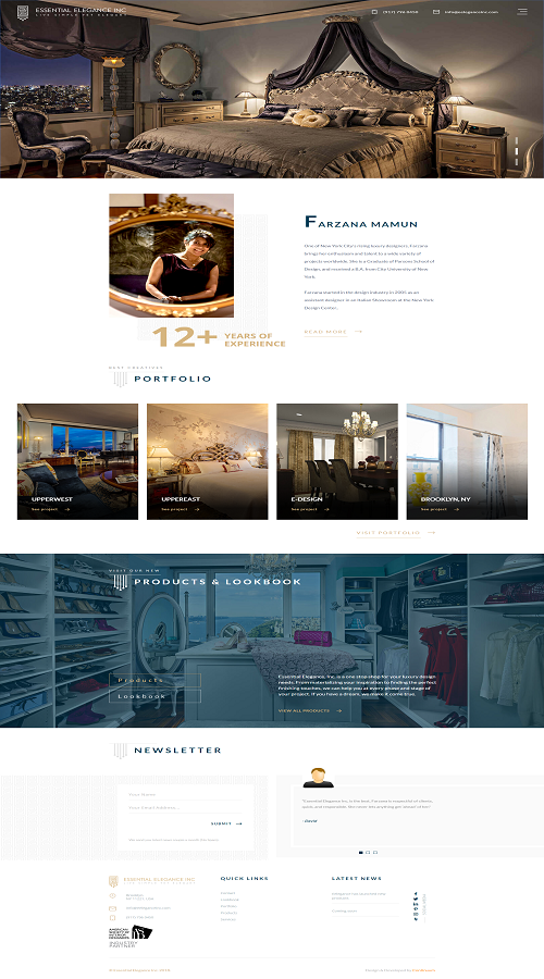 Essential Elegance - A Custom Designed WordPress Website screenshot 1