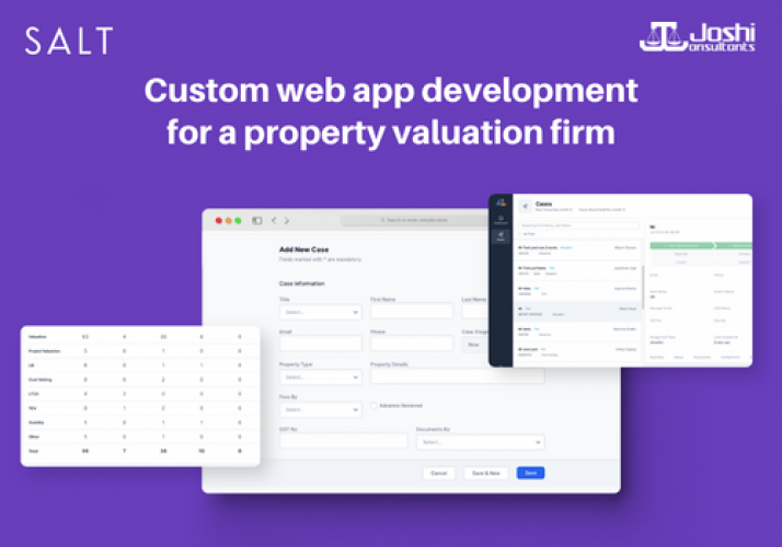 Custom CRM development for property valuator firm screenshot 1