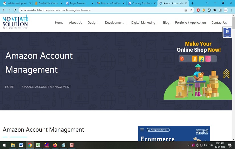 E-commerce Account Management Service screenshot 1