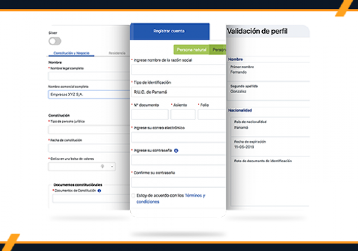 Minfo KYC website and mobile app screenshot 1