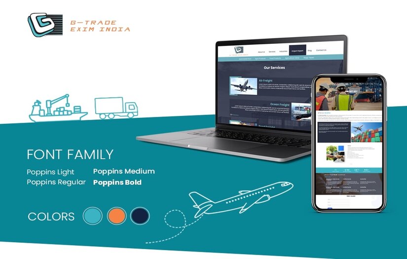 G-Trade Exim India website revamping & development screenshot 1