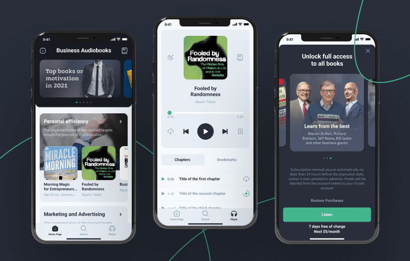 Audiobooks for entrepreneurs - purchase and listen screenshot 1