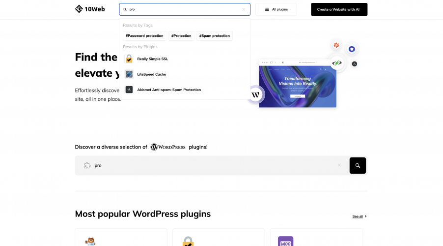 New Wordpress Plugin Store screenshot 1