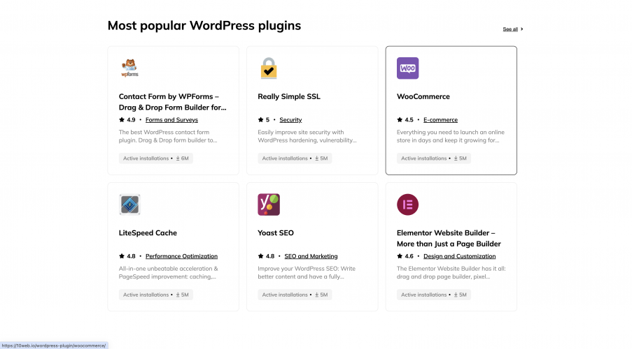 New Wordpress Plugin Store screenshot 2