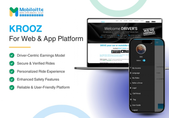 KROOZ® – Ride Sharing App for Drivers screenshot 1