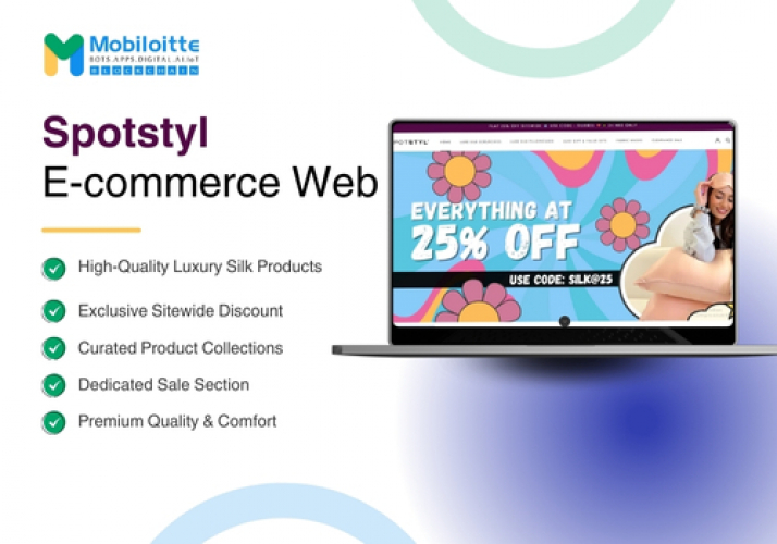 Spotstyl – Luxury Silk E-commerce Store screenshot 1