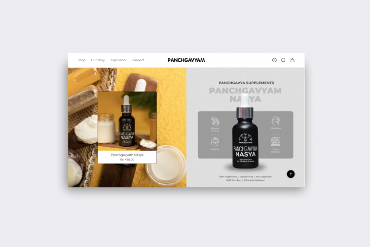 Panchgavyam - Ecommerce Website screenshot 1