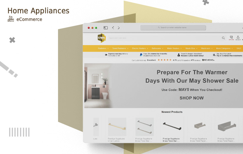 Home Appliances Website screenshot 1