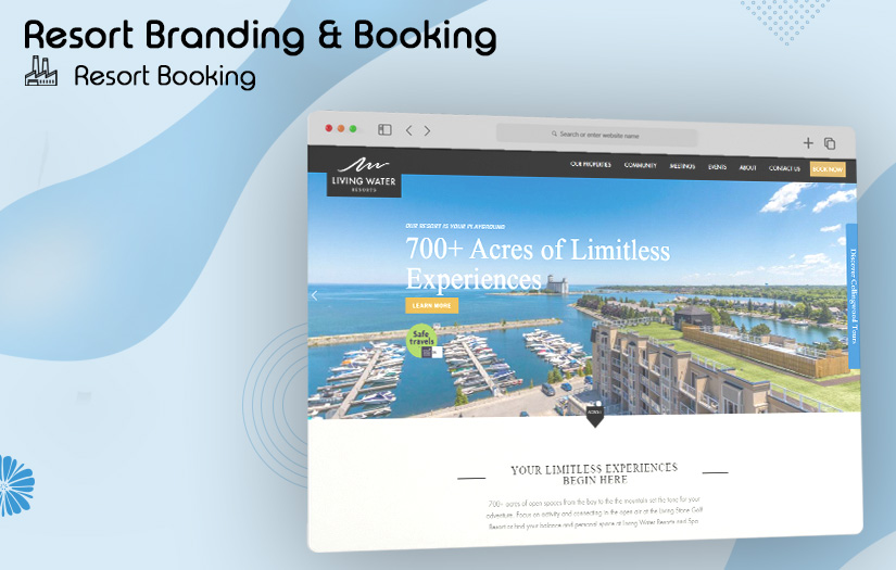 Resort Booking Website screenshot 1