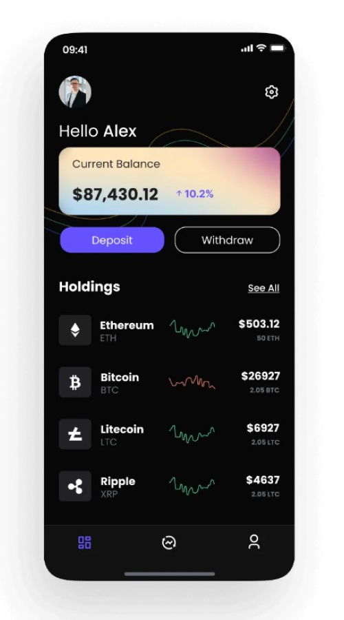 Self-custodial crypto wallet screenshot 1