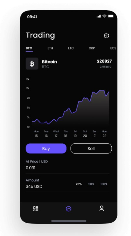 Self-custodial crypto wallet screenshot 2