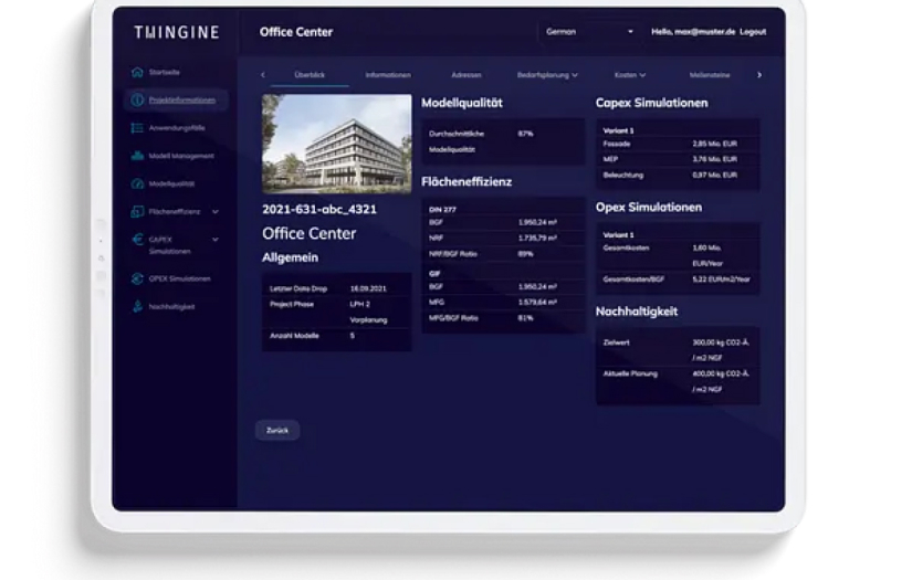 Re-imagining the Construction Industry. From model to insights, from insights to impact. screenshot 2