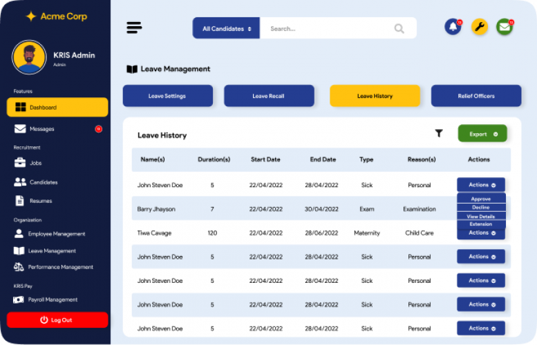 SaaS Platform Development for Work and HR Management Automation screenshot 2