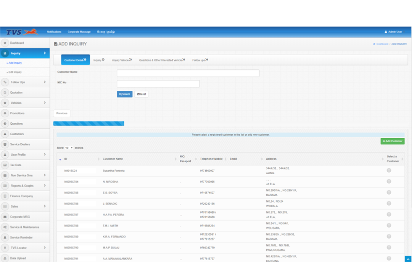 CRM SOLUTION FOR LIGHT VEHICLE DISTRIBUTOR screenshot 3