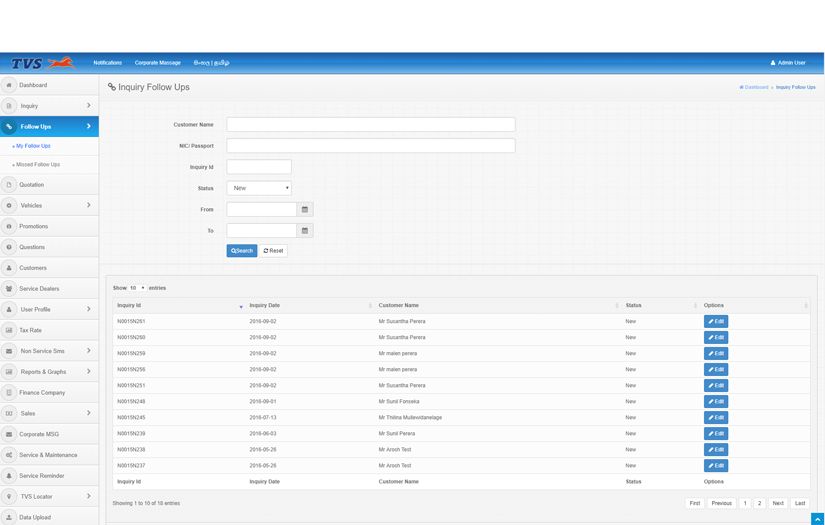 CRM SOLUTION FOR LIGHT VEHICLE DISTRIBUTOR screenshot 4