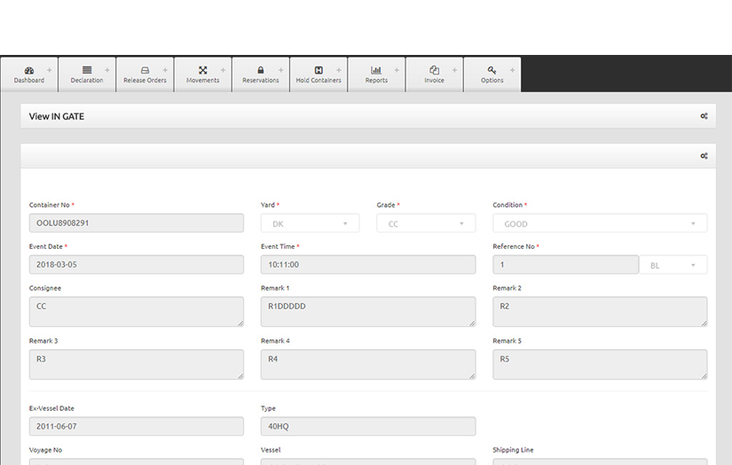 CONTAINER MOVEMENT TRACKING SOLUTION screenshot 2