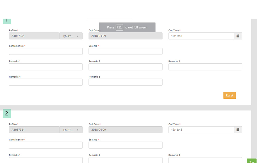 CONTAINER MOVEMENT TRACKING SOLUTION screenshot 5