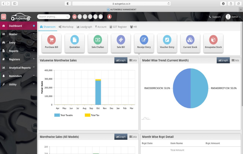 Auto Genius - Cloud Based DMS ERP Automobile Software screenshot 1