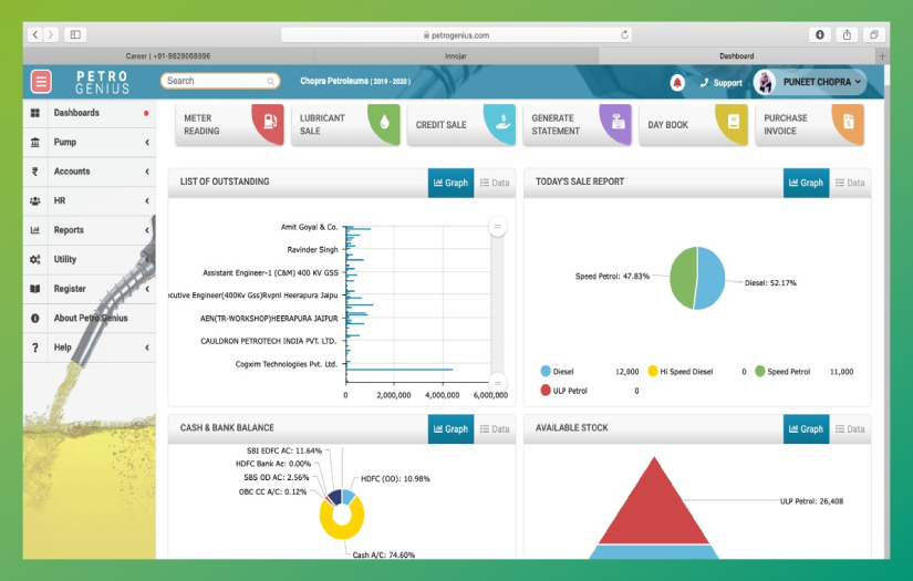 Petro Genius - Online Cloud Based Petrol Pump Software screenshot 1