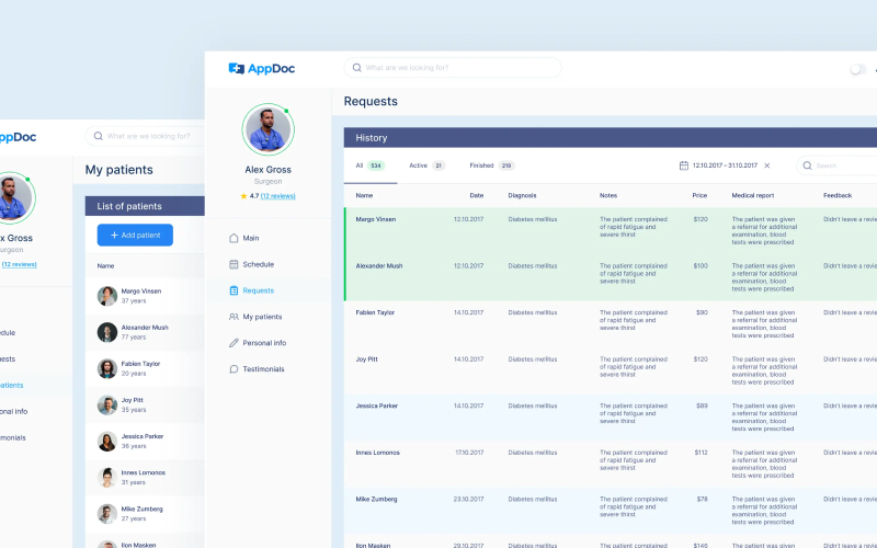 Healthcare management solution screenshot 1