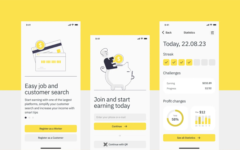 Gig-workers app for 500 cities screenshot 1