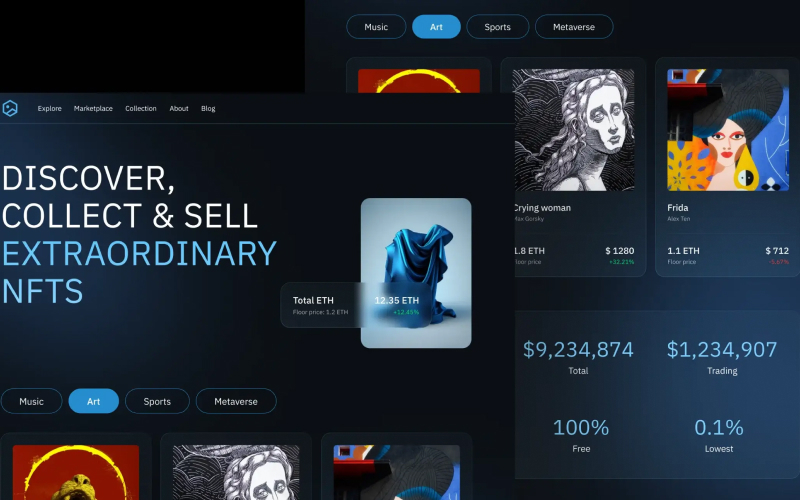 NFT Marketplace screenshot 1