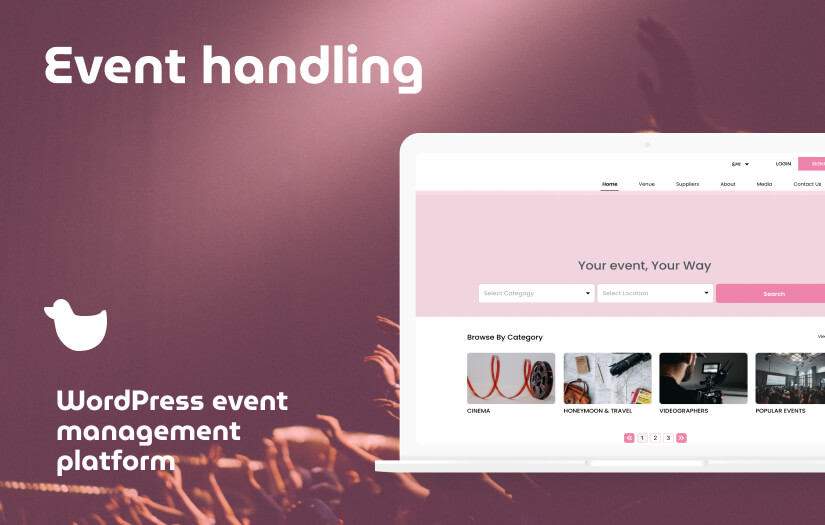 Event management platform screenshot 1