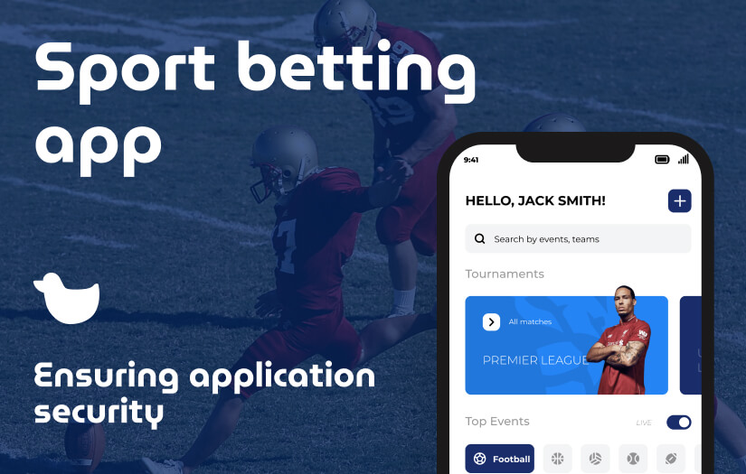 A sports betting app that allows to place bets on favourite teams and events screenshot 1