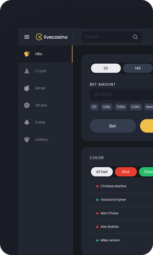 Live casino tournaments app screenshot 1