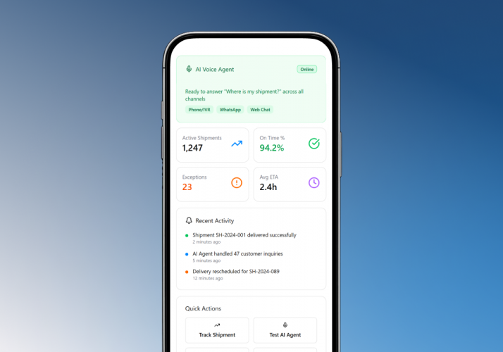 AI Voice Agent for Logistics & Shipment Tracking screenshot 1