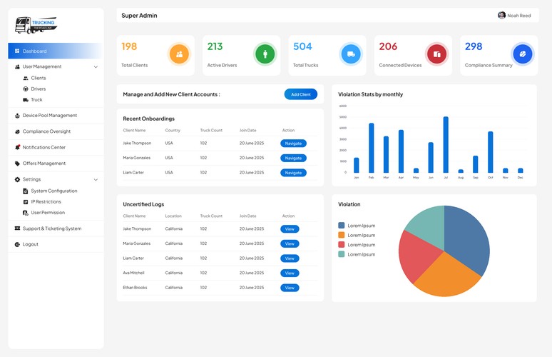Trucking & Fleet Management Platform screenshot 1
