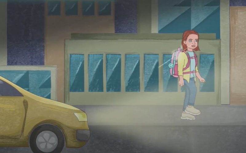 An animated video about choosing a school backpack. screenshot 4