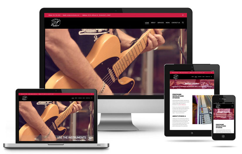 Profound Revelations Studios Website screenshot 1