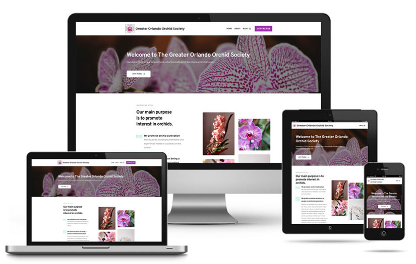 The Greater Orlando Orchid Society Website screenshot 1