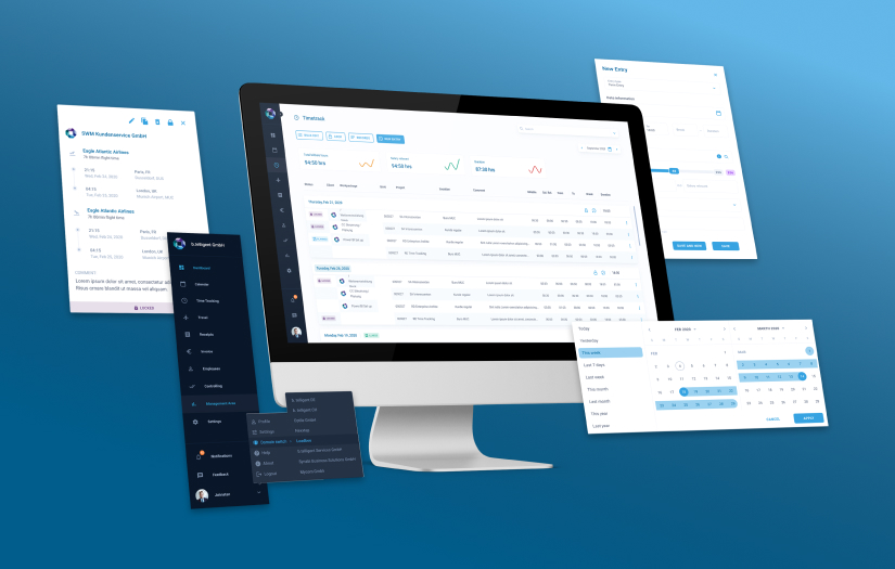 b.telligent - internal time-tracking tool screenshot 1