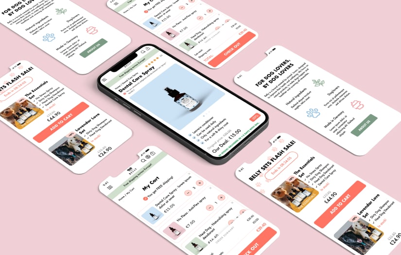 BellyDog - pet cosmetics online shop creation screenshot 1