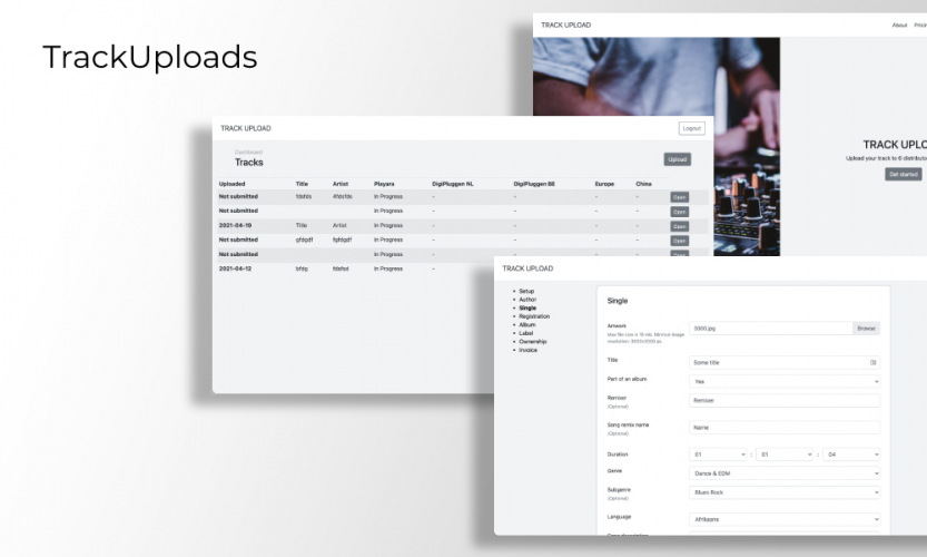 TrackUpload screenshot 1