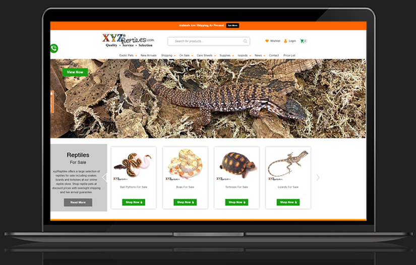 XYZ Reptiles | WordPress | eCommerce Website Development screenshot 6