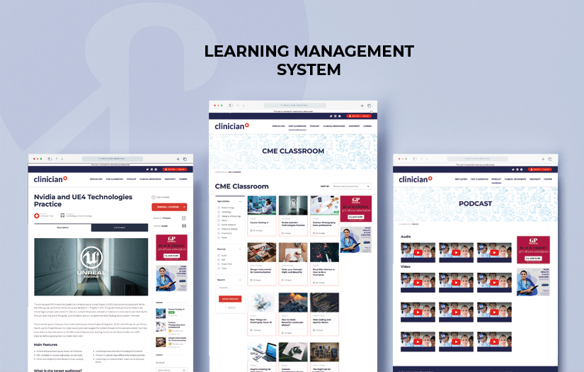 Learning Management System Website - Clinician screenshot 1