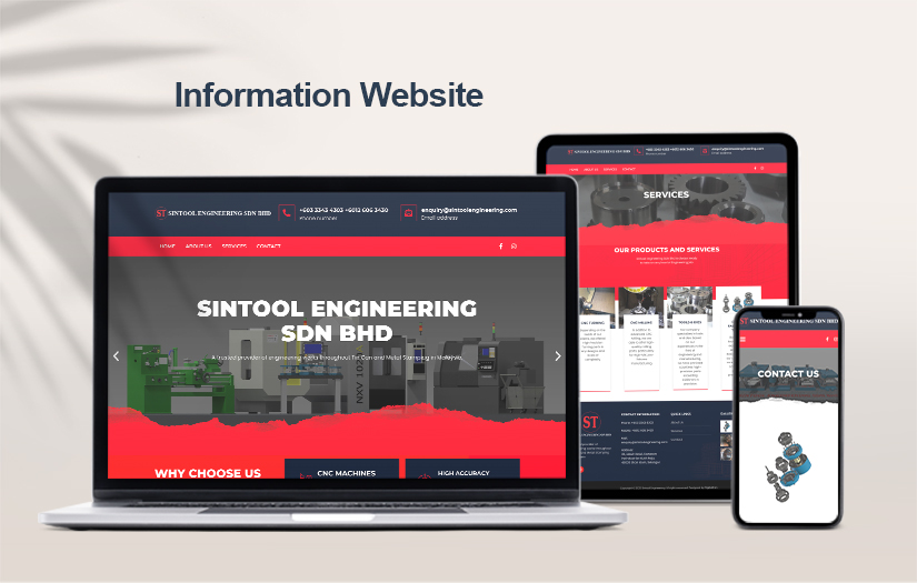 Information Website - Sintool Engineering screenshot 1