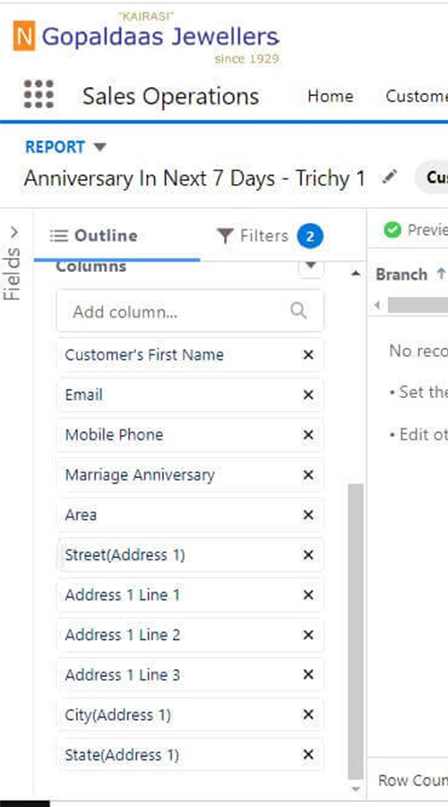 Salesforce CRM implementation for Jewellery Store screenshot 1