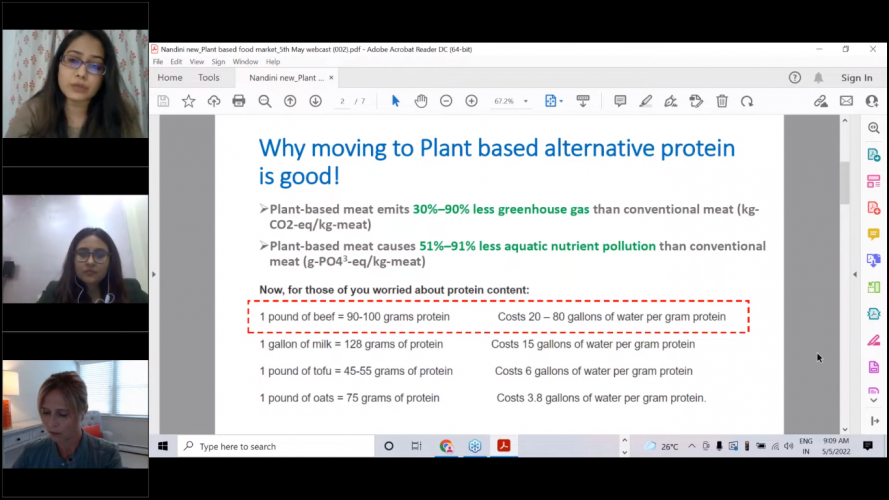 Webinar on "Growth Opportunities in Vegan and Plant Based: The next food revolution in the making!" screenshot 1