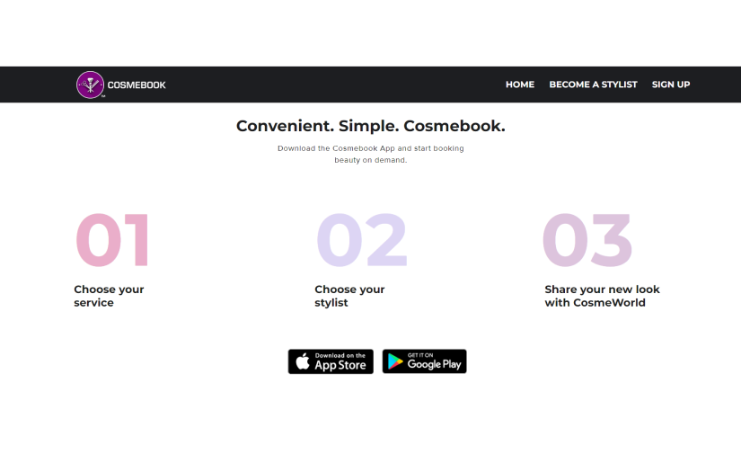 Cosmebook: On-demand beauty services screenshot 1