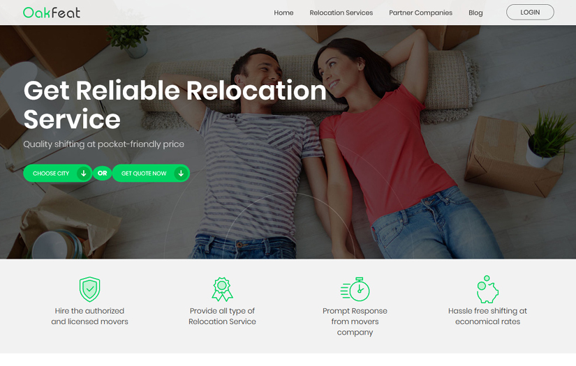 OakFeat Website & Mobile App screenshot 1