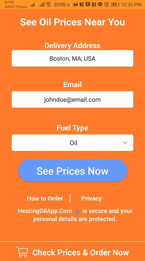 Heating Oil App screenshot 2