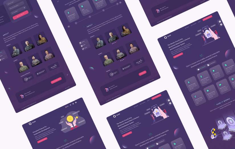 Landing Page for Qiam screenshot 2