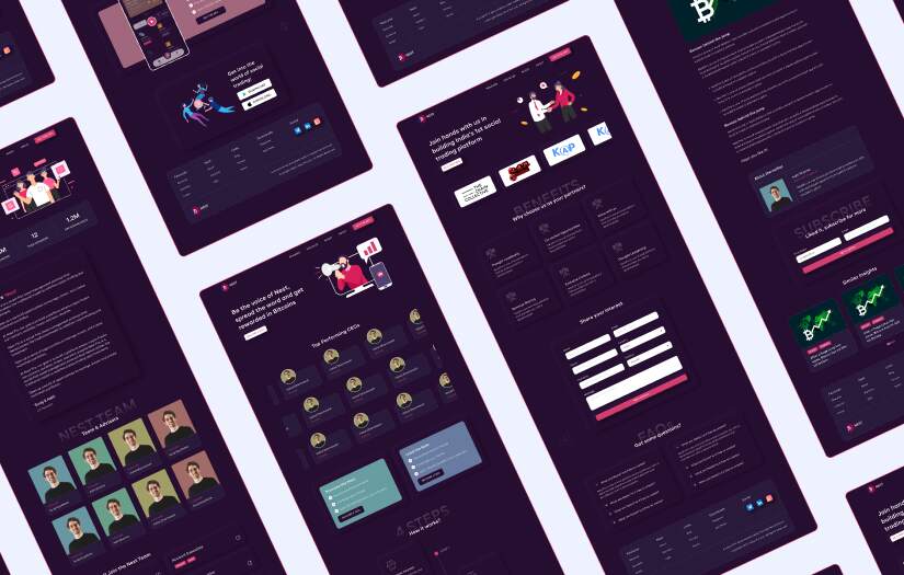 UX strategy, landing page, mobile app for Nestfi screenshot 1