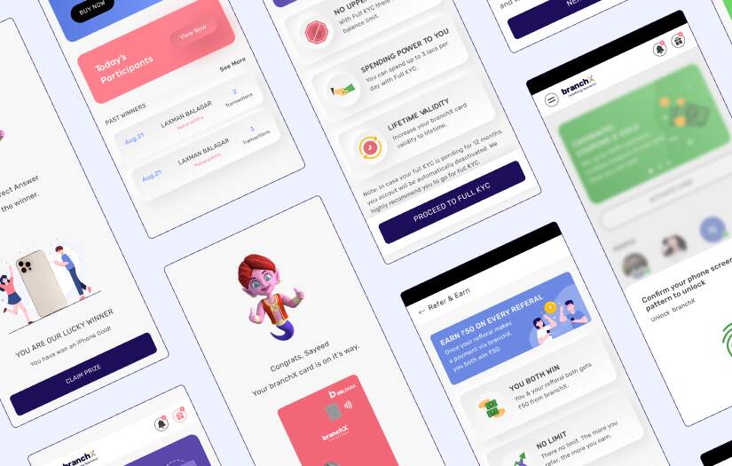 UI/UX Design, branding, landing page for branchX screenshot 2